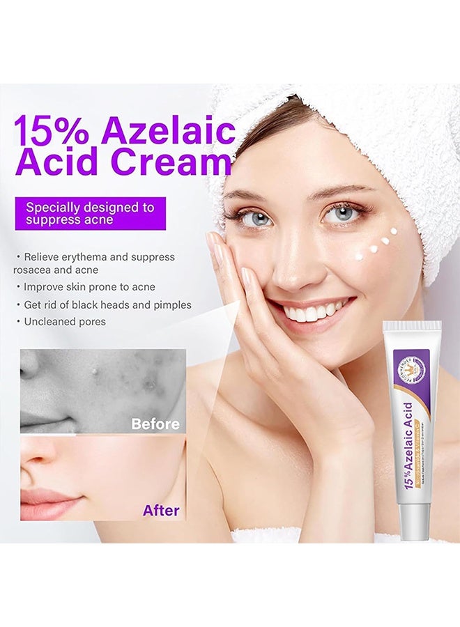 West&Month 15% Azelaic Acid, Niacinamide & Vitamin C,Reduce Face Acne and Repair Skin Discoloration,Hydrating Facial Cream for Acne-Prone & Blemish-Prone Skin, Redness Calming Azelaic Acid Gel for Smooth Skin Texture,20g - Image 2