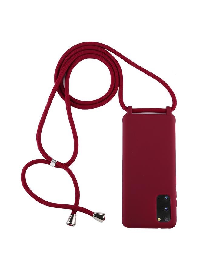 زبون جراب لهاتف Galaxy S20، جراب واقٍ من مادة TPU بلون الحلوى مع حبل - Image 2