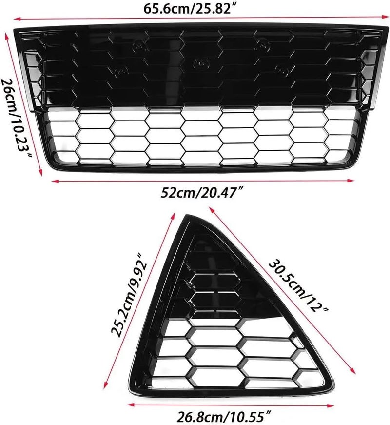 QASULER S Style Car Front Bumper Grille for Ford Focus MK3 - Image 2