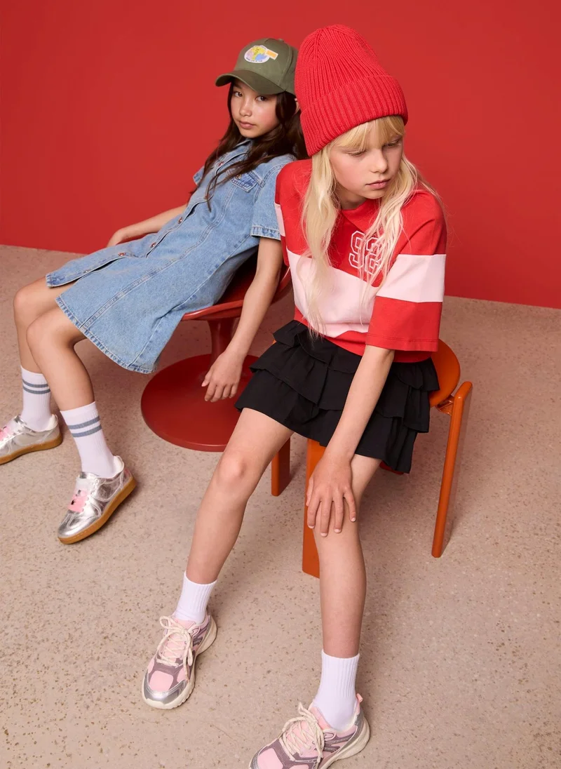 Matalan Girls Blue Short Sleeve Denim Dress