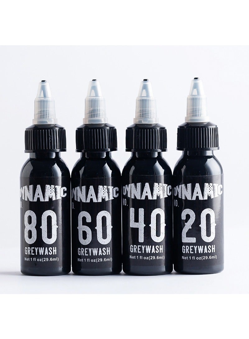 Dynamic Color Co - #20#40#60#80 4Pcs Gray Wash Set，Darkest Tone Gray Wash，Made with Hospital Grade Water，Filtered，Distilled and UV Sterilized（4*29.6ml） - Image 2