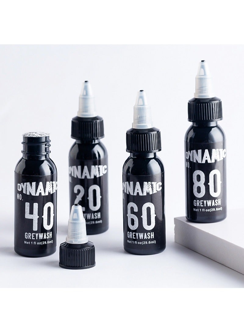 Dynamic Color Co - #20#40#60#80 4Pcs Gray Wash Set，Darkest Tone Gray Wash，Made with Hospital Grade Water，Filtered，Distilled and UV Sterilized（4*29.6ml） - Image 5