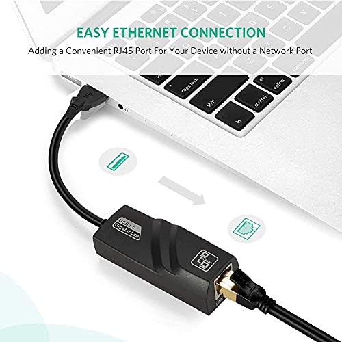FENTICO USB Ethernet Adapter, FENTICO USB 3.0 A to 10/100/1000 Gigabit Wired LAN Network Converter Compatible with Windows, MacBook, macOS, Mac Pro Mini, Surface Pro, Laptop, PC, and Other USB Device - Image 3