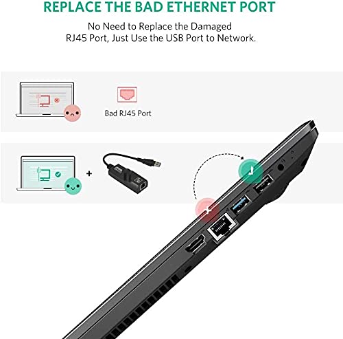 FENTICO USB Ethernet Adapter, FENTICO USB 3.0 A to 10/100/1000 Gigabit Wired LAN Network Converter Compatible with Windows, MacBook, macOS, Mac Pro Mini, Surface Pro, Laptop, PC, and Other USB Device - Image 5