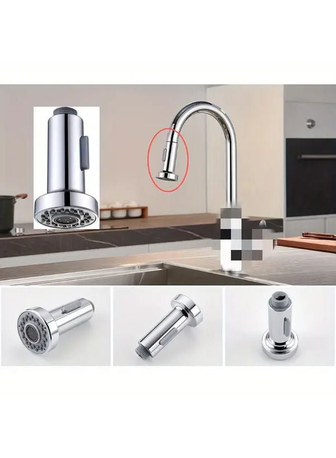 Matt Black Adjustable Pull Down Kitchen Faucet Sprayer Head 2 Function G1 2 Inch Replacement Nozzle - Image 5