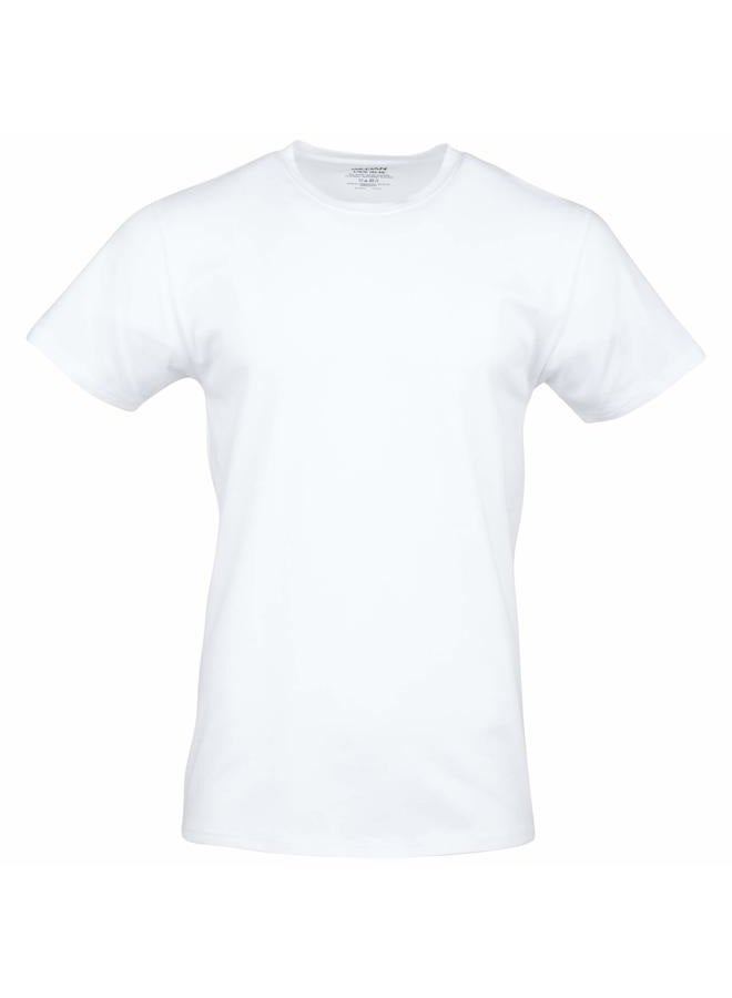 Gildan men's cotton stretch t-shirts, multipack, artic white (crew 3-pack), m - Image 4