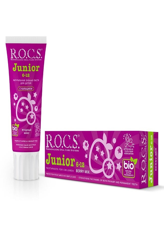Rocs - ROCS Junior Berry Mix 6-12m Toothpaste 60ml - Image 1