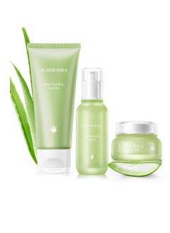Aloderma Aloderma Travel Size Hydrating Set - 3 Pieces - Cleanser, Cream, Serum  - Image 1