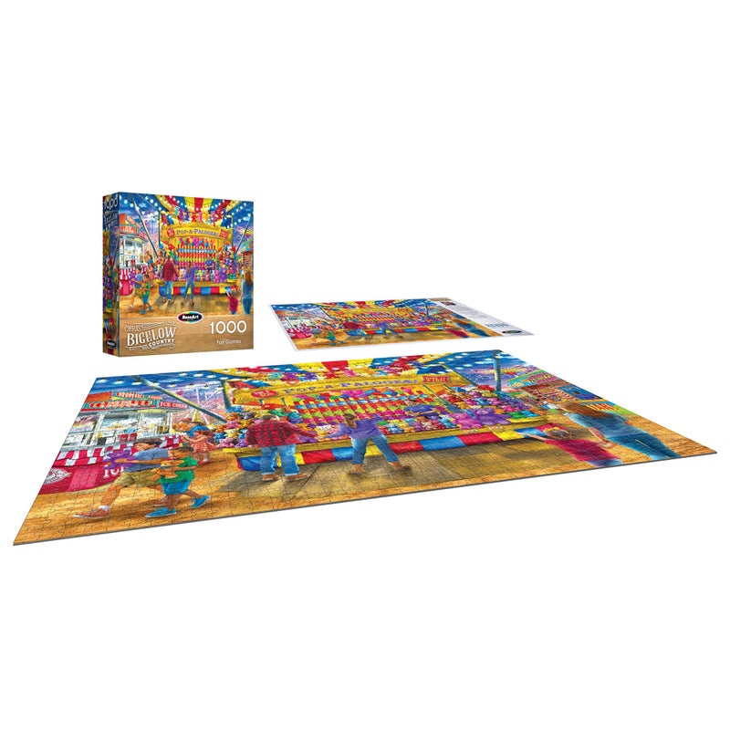 Roseart - Bigelow Country - Fair Games 1000 Piece Jigsaw Puzzle  Vibrant Carnival Puzzle For Adults - Image 3