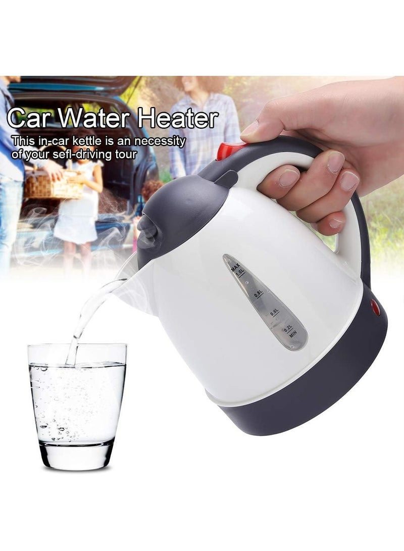 LC Car Water Kettle, Portable 1000ml 12V Travel Car Truck Kettle Water Heater Bottle for Tea Coffee Making, with Cigarette Lighter Socket, for Home Party Travel Trip - Image 5