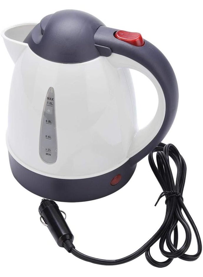 LC Car Water Kettle, Portable 1000ml 12V Travel Car Truck Kettle Water Heater Bottle for Tea Coffee Making, with Cigarette Lighter Socket, for Home Party Travel Trip - Image 1