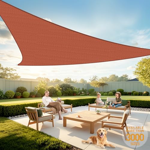 Artpuch 10'x13' Sun Shade Sails Canopy Rectangle Rust Red, 185GSM Shade Sail UV Block for Patio Garden Outdoor Facility and Activities - Image 1