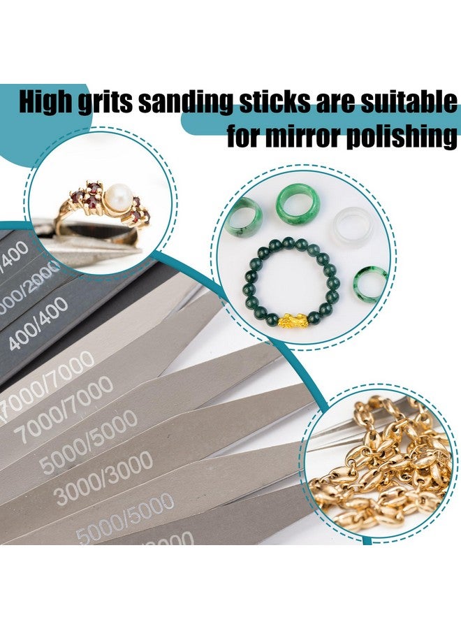 Honoson Honoson 40 Pcs Polishing Sticks Sanding Sticks for Plastic Models Metal Wood Buffing Sanding Tools Sandpaper Sanding Polishing Accessories Mini Finger Sander (Double Angle Shape)  - Image 5