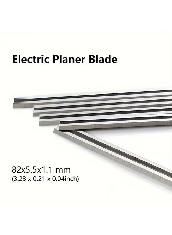 2 Pcs HSS Planer Blades 82x5.5x1.1mm Sharp Durable for Wood Cutting Electric Planer - Image 1
