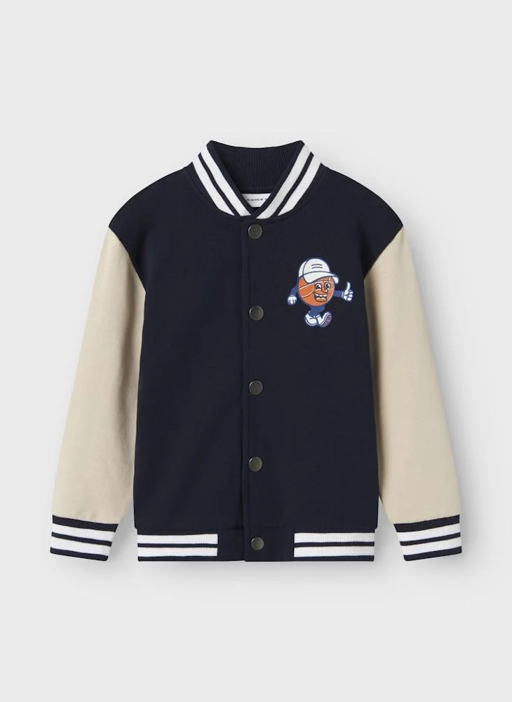 نيم ات Kids Nmmkane Graphic Sweat Cardigan
