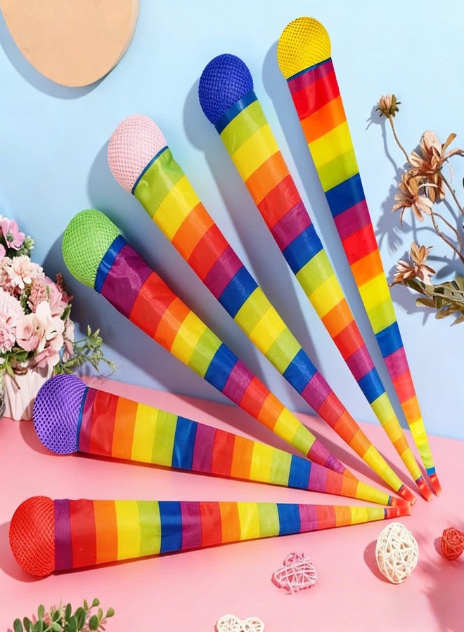 Conderyang 18 Pcs 26 Inch Throw and Catch Balls with Rainbow Tail Soft Sports Comet Balls Colorful Playground Toys Bulk for Kids Adults Physical Equipment for Indoor Outdoor School Classroom Beach Fun Games - Image 3