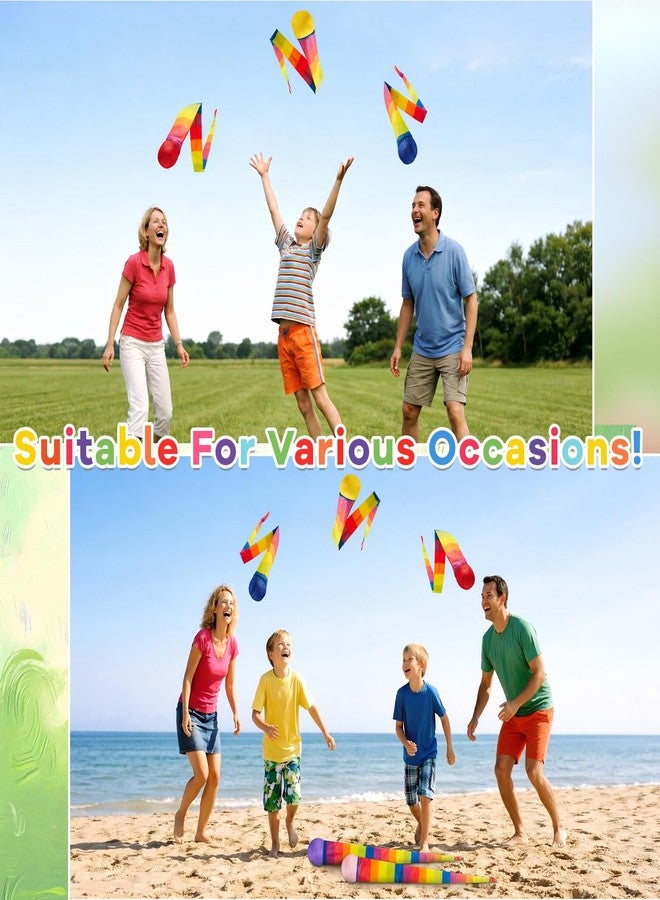 Conderyang 18 Pcs 26 Inch Throw and Catch Balls with Rainbow Tail Soft Sports Comet Balls Colorful Playground Toys Bulk for Kids Adults Physical Equipment for Indoor Outdoor School Classroom Beach Fun Games - Image 5