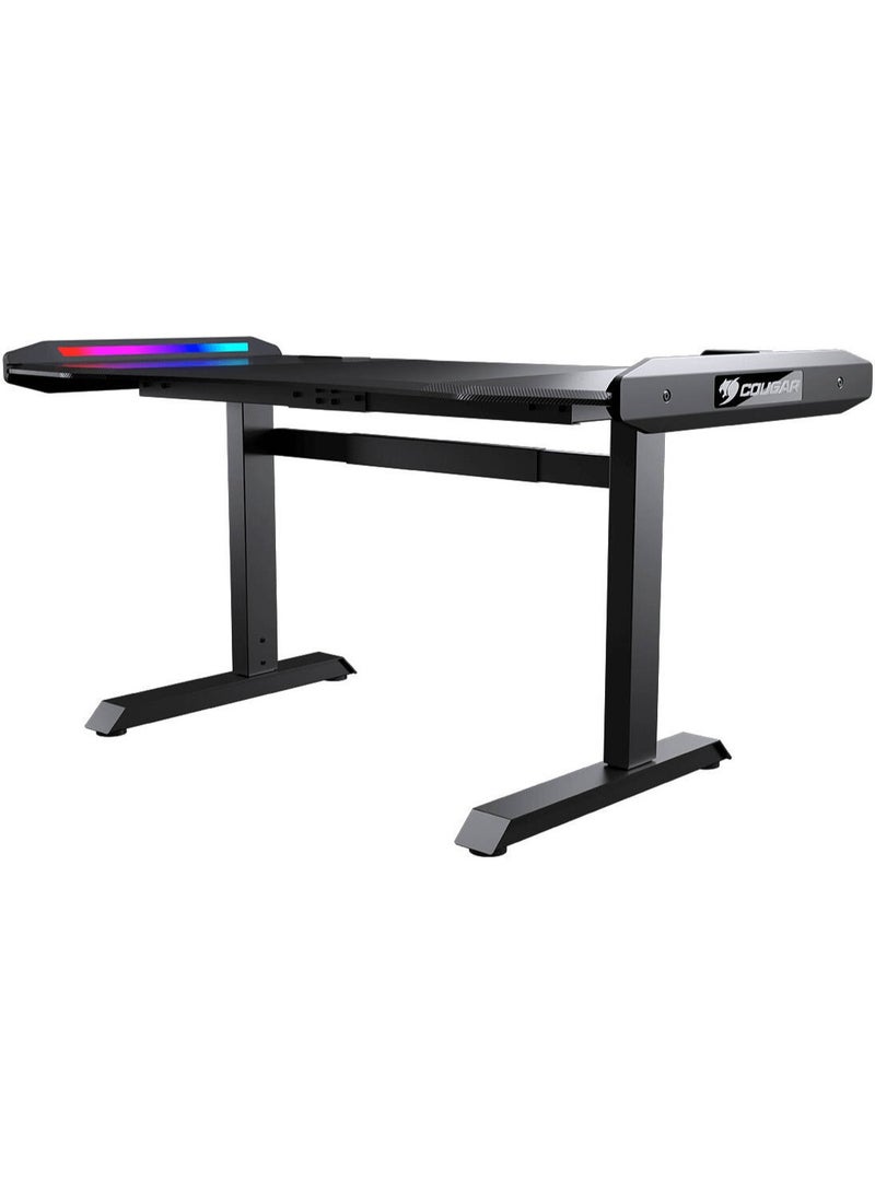 Cougar Cougar Mars Pro 150 Gaming Desk – Dual RGB Light Zones, USB Type-C & Type-A Ports, Steel Frame, Carbon Fiber Texture, RGB Control Button | 3M1502WB.0001 - Image 3