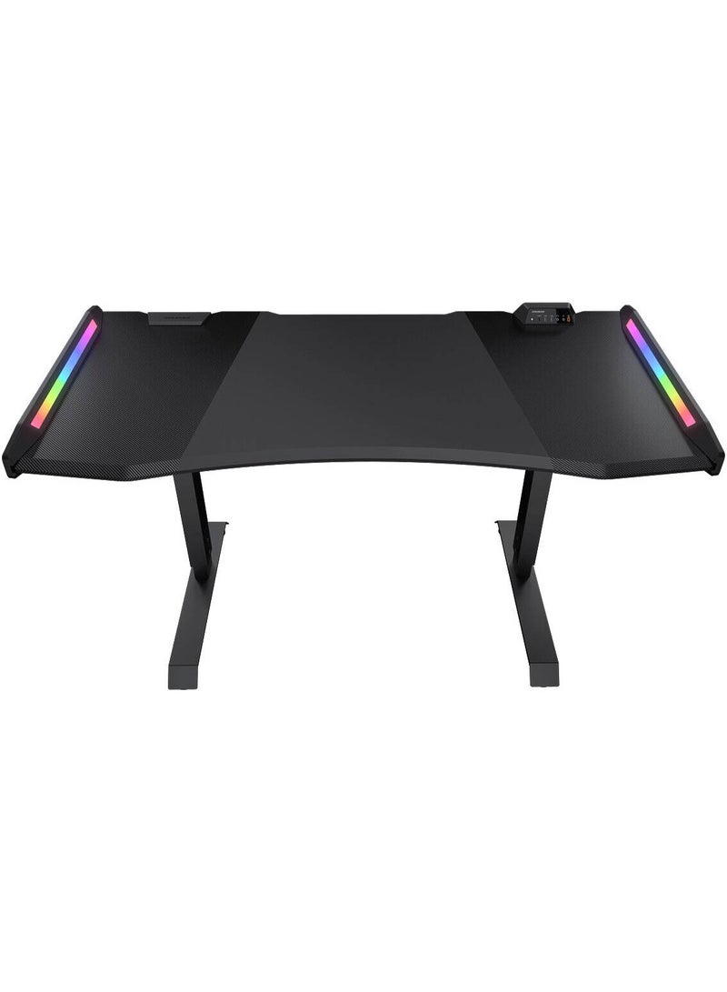 Cougar Cougar Mars Pro 150 Gaming Desk – Dual RGB Light Zones, USB Type-C & Type-A Ports, Steel Frame, Carbon Fiber Texture, RGB Control Button | 3M1502WB.0001 - Image 1