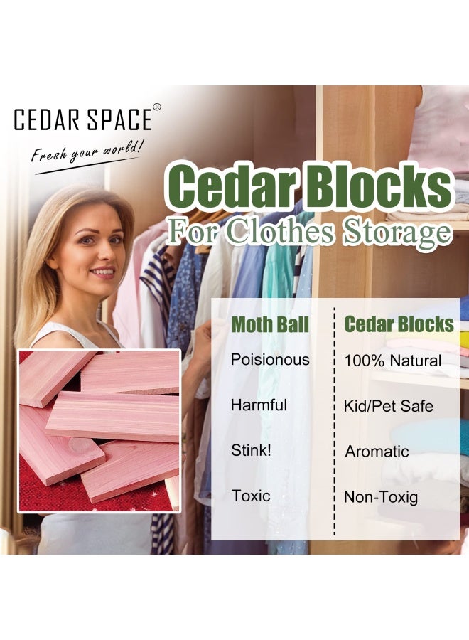 Cedar Hang Ups Cedar Packs For Closet Storage 100 Nature Aromatic Red Ceder Blocks Cedar Planks 16 Pieces - Image 2