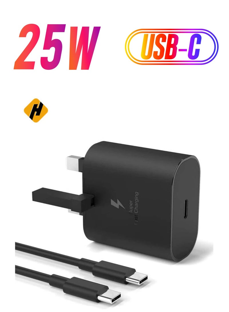 HuHa 25W USB C Charger Replacement for Samsung Galaxy S23/S23 Ultra/S22/S22+/S21/S21 FE/A73/A23/A33/A53/Z Flip 4/Z Fold 4, Type C PD3.0 & PPS Super Fast Charger Plug with 3m Charging Cable - Image 1