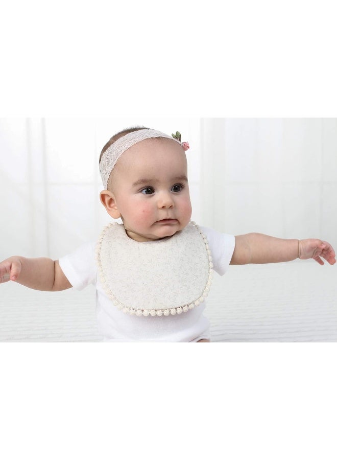 GZMM Baby Bib For Girls,Reversible Waterproof Handmade Natural Cotton Baby Drool Bib 0-12 months 3 Pack - Image 4