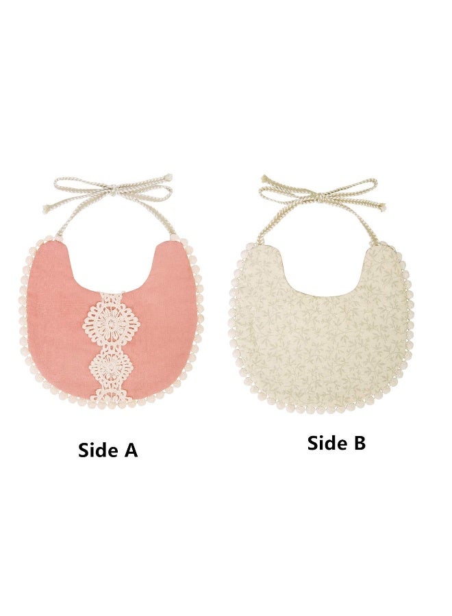 GZMM Baby Bib For Girls,Reversible Waterproof Handmade Natural Cotton Baby Drool Bib 0-12 months 3 Pack - Image 5