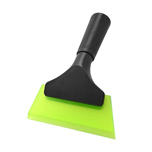 FOSHIO Small Squeegee with 5 Inch Green Rubber Blade Mini Wiper Window Tinting Tools for Mirror Glass Window Cleaner with Non-Slip Handle - Image 1