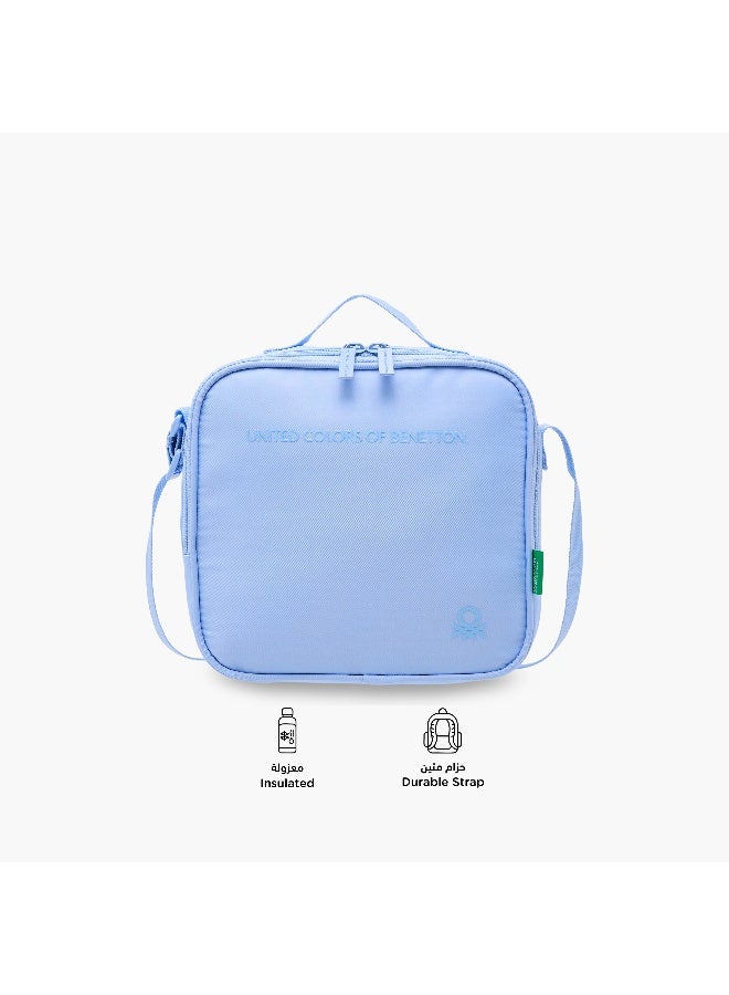 UNITED COLORS OF BENETTON Solid Blue Lunch Bag for Kids - Image 4