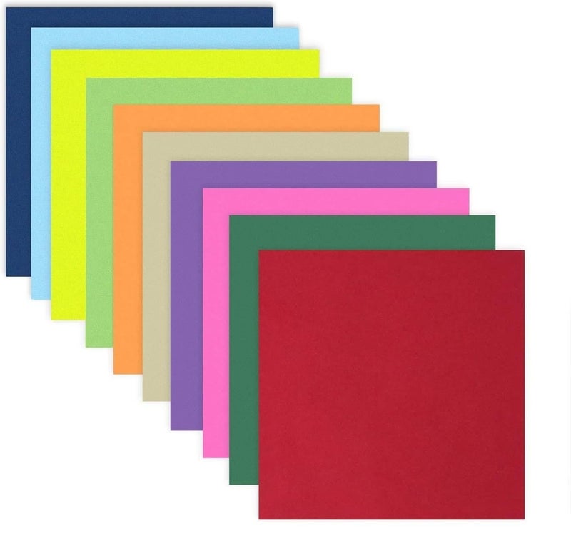 OFIXO 200pcs DIY Square Origami Paper Double Sides Solid Color Folding Paper Multicolor Kids Handmade Scrapbooking Craft Accessories Unruled 15 x 15 Origami Paper (Mixed Color) - Image 1
