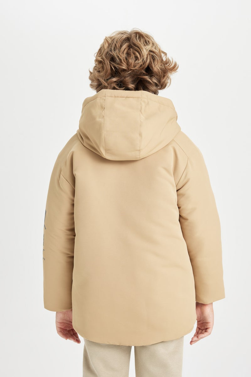DeFacto Boy Waterproof Hooded Fleece Lined Jacket - Image 5