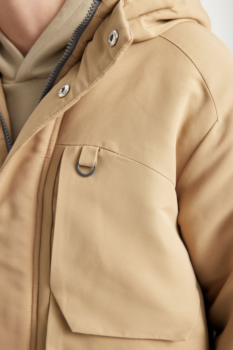 DeFacto Boy Waterproof Hooded Fleece Lined Jacket - Image 4