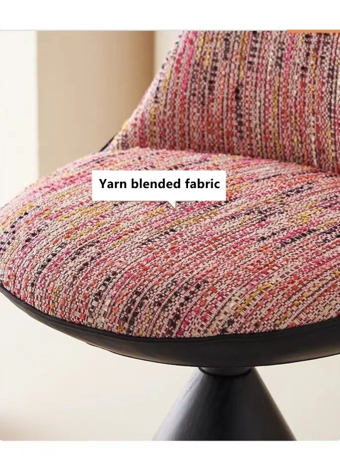 كوتيس كرسي مكياج دوار كرسي أريكة كرسي طعام لغرفة النوم وغرفة المعيشة مصنوع من خيوط ABS متعدد الألوان 47x56x79 سم - Image 4