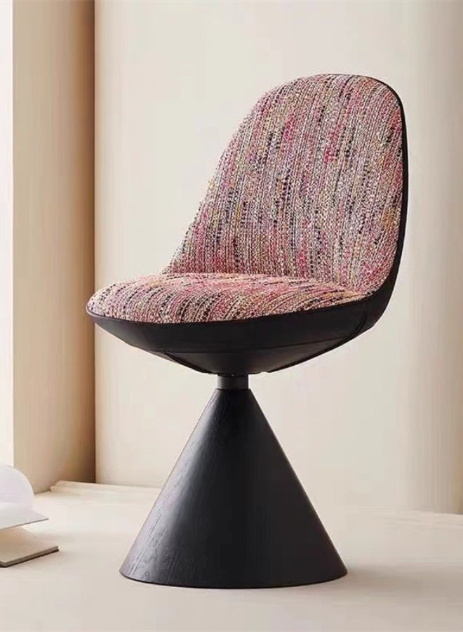كوتيس كرسي مكياج دوار كرسي أريكة كرسي طعام لغرفة النوم وغرفة المعيشة مصنوع من خيوط ABS متعدد الألوان 47x56x79 سم - Image 1