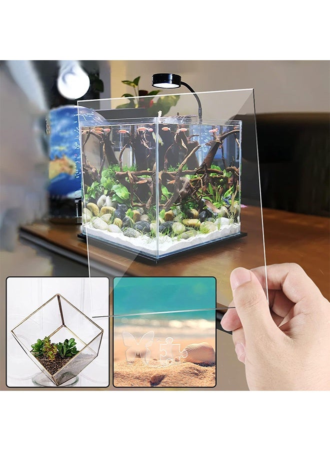 Peachjoy Acrylic Sheet, 10pcs Clear Perspex Sheet Plexiglass, 1mm Plastic Sheet for Painting Picture Frame Glass Replacement Square Panel Boards Display Cases Printing Craft DIY (7x5 Inch)  - Image 2