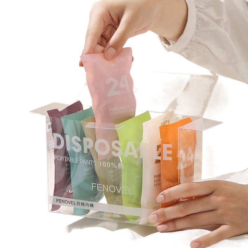 7 Pack Disposable Underwear Women Business Trip No wash Postpartum Recovery Sterile Travel Cotton Size XL - Image 4