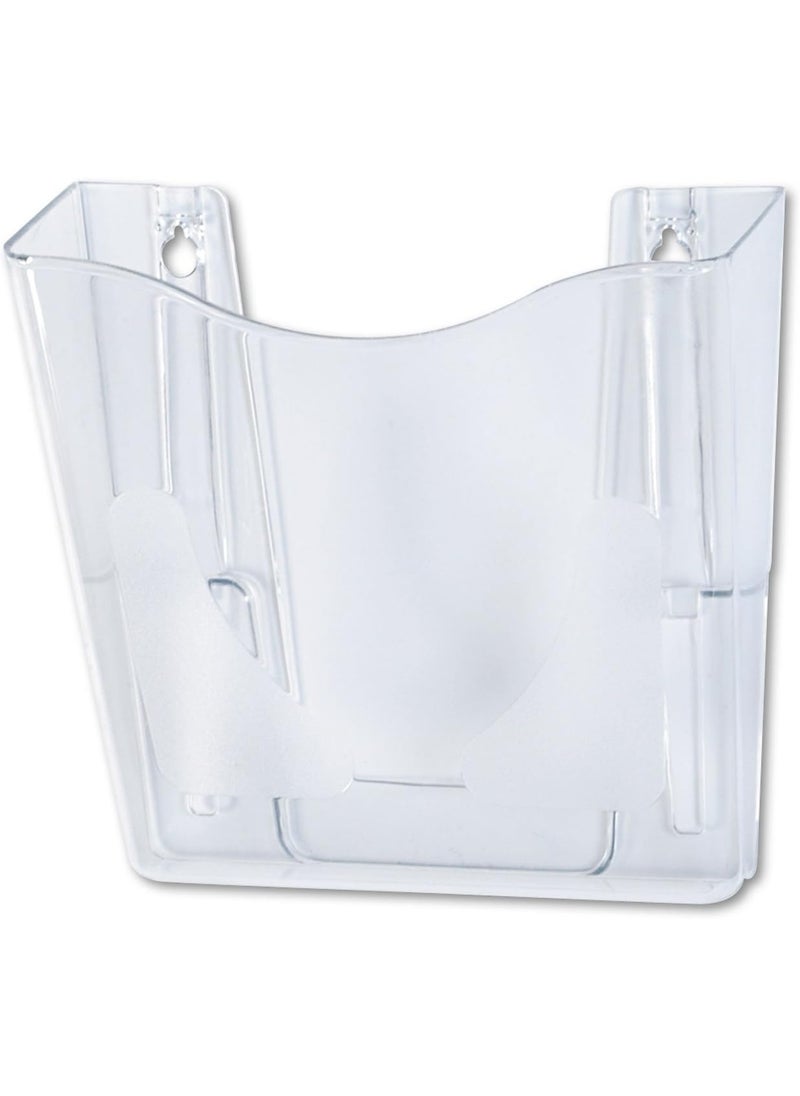 Deflecto Deflecto 63001 Wall Pocket Vertical Ltr 1014Inch x4Inch x10Inch  Clear  - Image 1