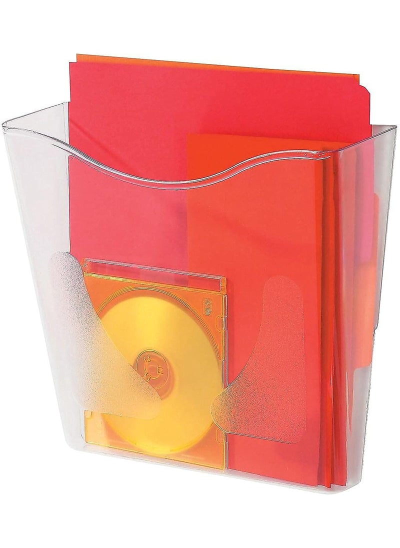 Deflecto Deflecto 63001 Wall Pocket Vertical Ltr 1014Inch x4Inch x10Inch  Clear  - Image 3