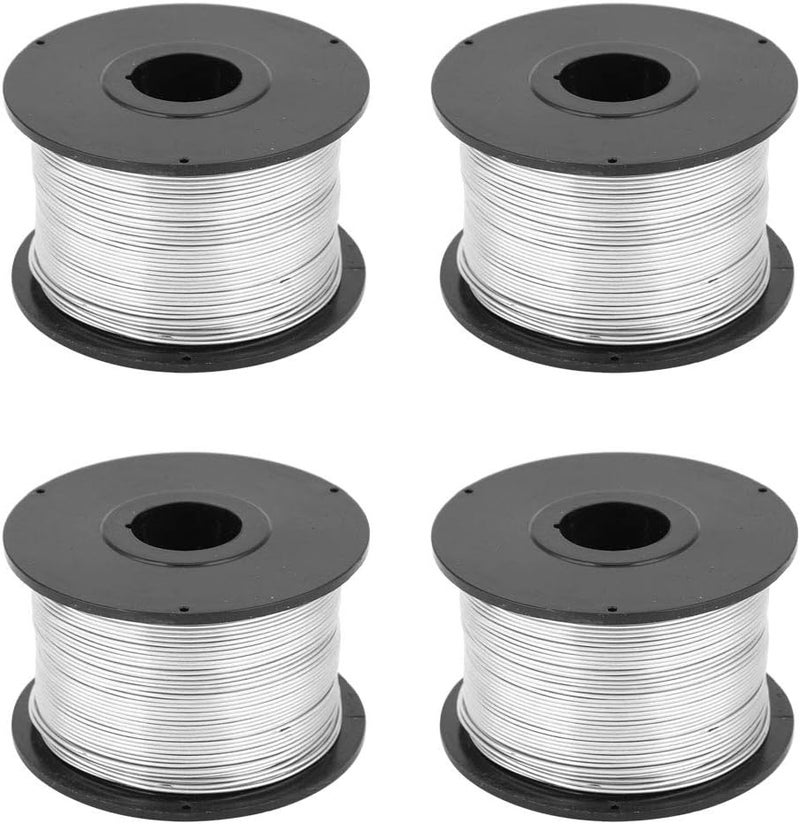 كلاراكو سلك ربط حديد التسليح، 4 قطع 110 متر 0.8 مم لفائف ربط حديد التسليح الفولاذية سلك ربط حديد التسليح المرن لآلة ربط حديد التسليح الأوتوماتيكية - Image 5