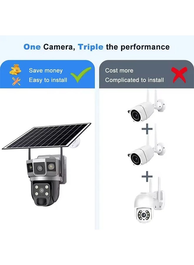 IqwiCam Solar Security Cameras with 64GB SD Card, 4G Solar Cameras, 360° PTZ Surveillance Camera with Dual Lens, Night Vision, 2-Way Audio, PIR Motion Detection, Humanoid Auto Tracking  - Image 5