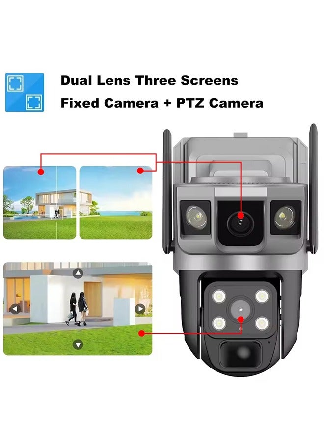 IqwiCam Solar Security Cameras with 64GB SD Card, 4G Solar Cameras, 360° PTZ Surveillance Camera with Dual Lens, Night Vision, 2-Way Audio, PIR Motion Detection, Humanoid Auto Tracking  - Image 2