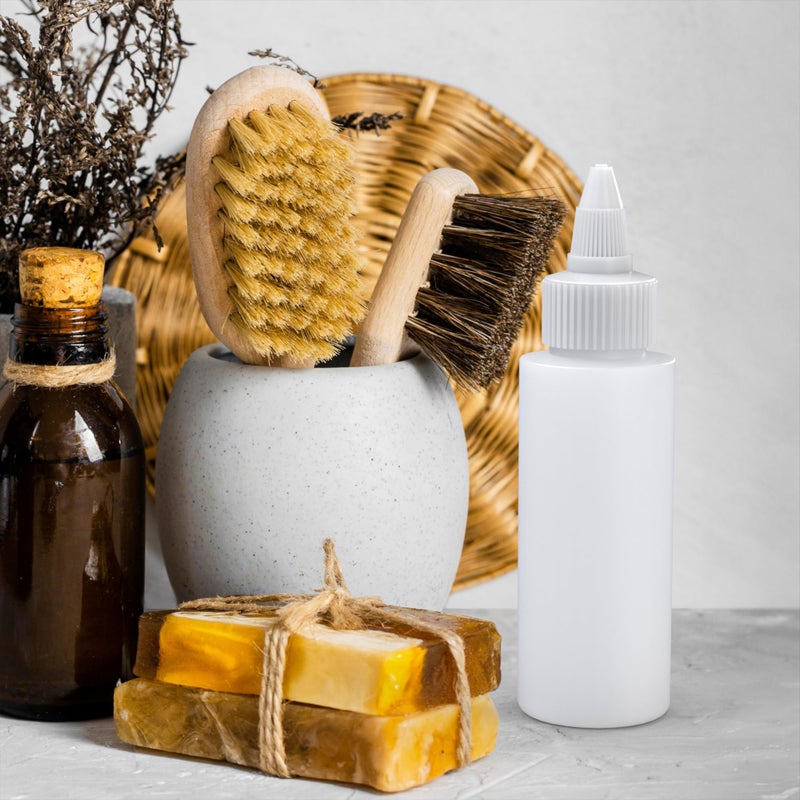 BRIGHTFROM Twist Top Applicator Bottles, Squeeze 2 OZ Empty Plastic Bottles, Refillable, Open/Close Nozzle - Multi Purpose (Pack of 3) - Image 3