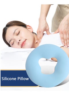 GMORO Silicone Pillow Soft Massage Face Relax Pillow Headrest SPA Beauty Salon Skin Care Cushion Pad Care Cushion Head Cradle Face Rest Cover Prone Pillow Retina Lying Pillow  - Image 1