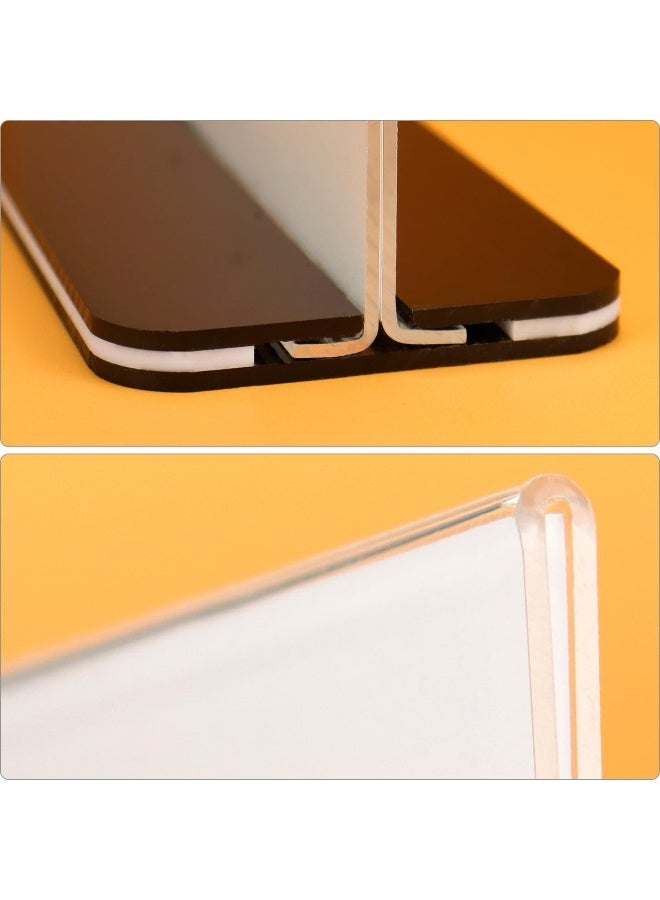 TPGP Pack of 6 A6 Acrylic Table Stands with Solid Base, Double-Sided Acrylic Display Stand for Office, Restaurant, Cafe, Shop, Wedding - Image 2