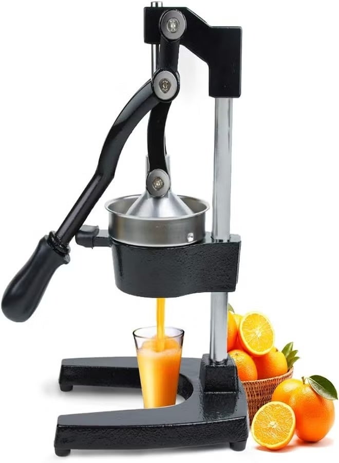 ELTRAZONE Heavy-Duty Manual Hand Juicer for Citrus Fruits with Ergonomic Non-Slip Handle | Durable Stainless Steel Press Extractor | Easy to Use & Clean | Ideal for Oranges, Lemons, Pomegranates | Compact Juice Squeezer for Home & Kitchen – Black - Image 4