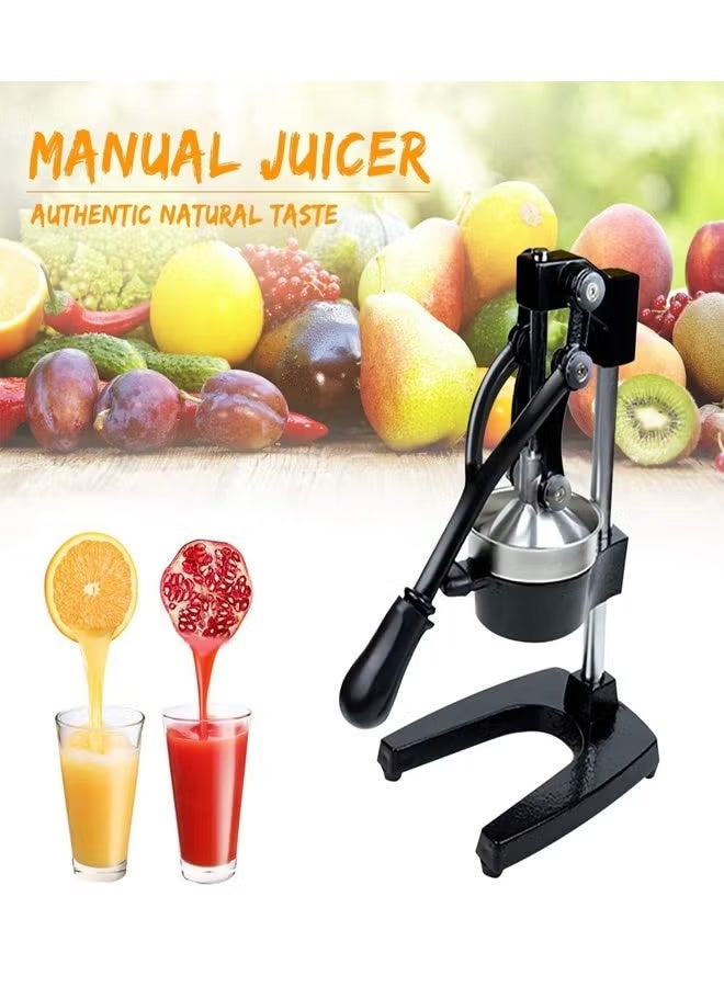 ELTRAZONE Heavy-Duty Manual Hand Juicer for Citrus Fruits with Ergonomic Non-Slip Handle | Durable Stainless Steel Press Extractor | Easy to Use & Clean | Ideal for Oranges, Lemons, Pomegranates | Compact Juice Squeezer for Home & Kitchen – Black - Image 3