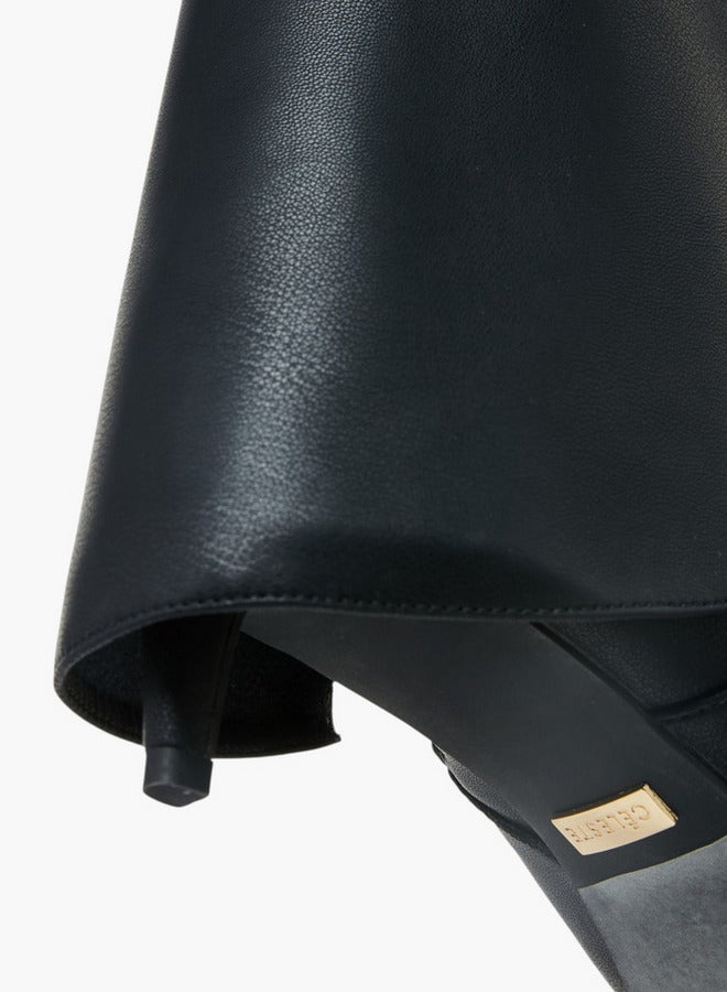 Celeste Women's Solid Ankle Boots with Zip Closure and Kitten Heels - Image 5