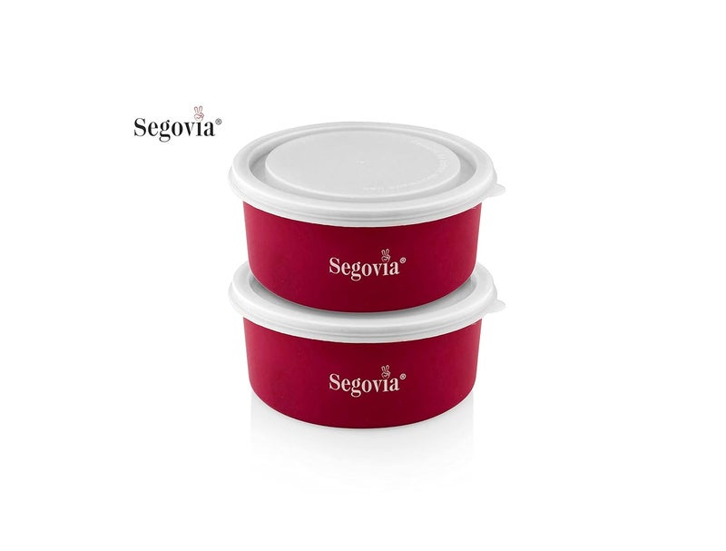 SEGOVIA Stainless Steel Airtight Containers for Storage with Transparent Lid Microwave Safe Containers Leakproof Container for Kitchen Storage 400 ML Pack of 2 - Image 3