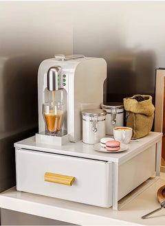 Merry Moments Coffee Machine Stand Coffee Pod Holder Coffee Capsule Storage Pull Out Cabinet Organizer Kitchen Counter Organizer Metal Drawer for Office Home Kitchen Size: L40 x H17.5 x W41 CM  - Image 1