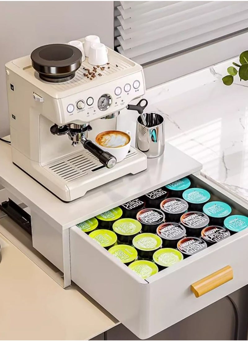 Merry Moments Coffee Machine Stand Coffee Pod Holder Coffee Capsule Storage Pull Out Cabinet Organizer Kitchen Counter Organizer Metal Drawer for Office Home Kitchen Size: L40 x H17.5 x W41 CM  - Image 2